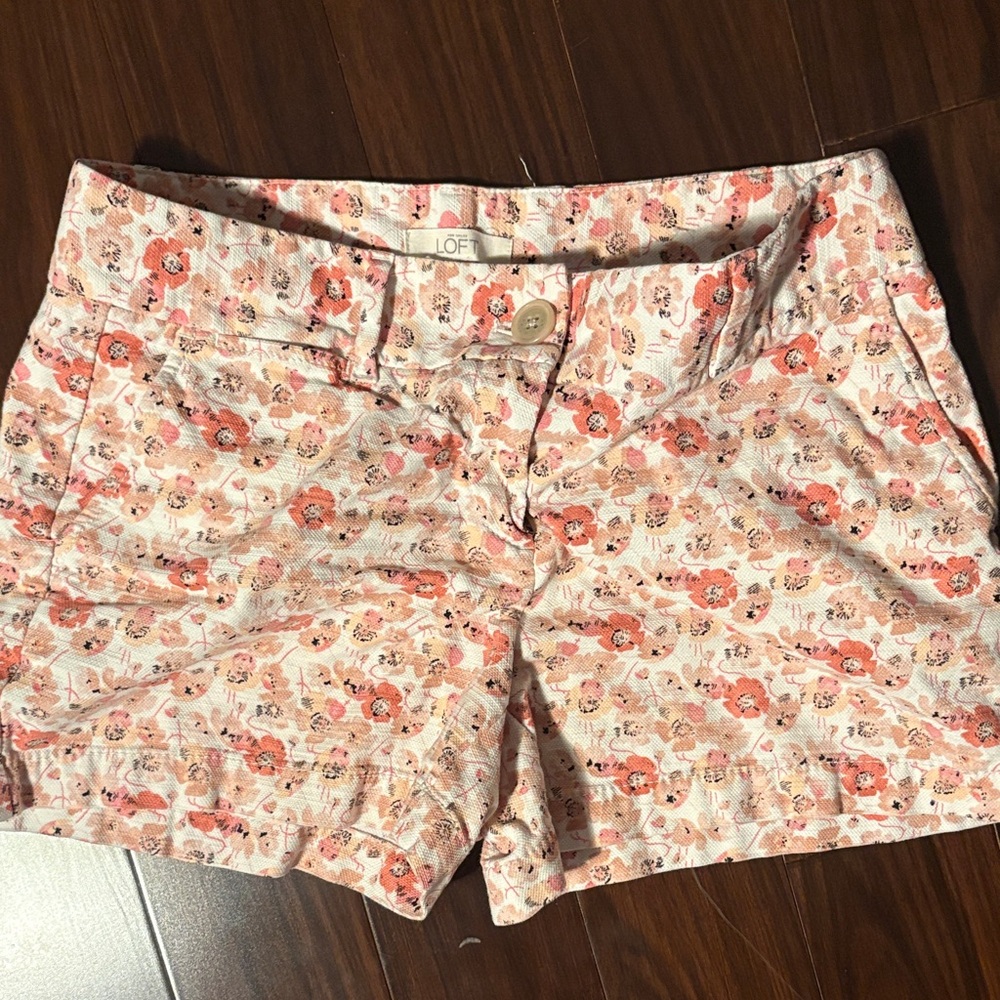 LOFT Pink Floral Women's Bermudas